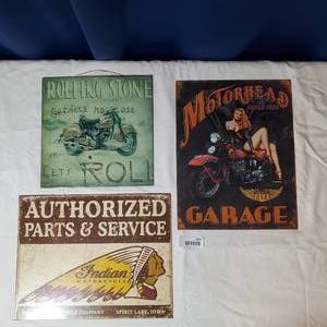 lot 2004 image: Various Motorcycle Signs