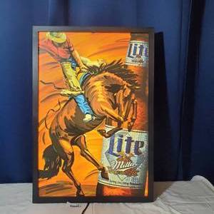 lot 2005 image: Vintage Miller Lite Lighted Sign