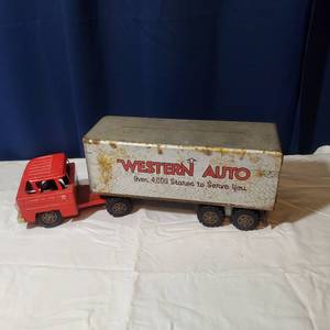 lot 2006 image: Vintage Marx Western Auto Truck and Trailer