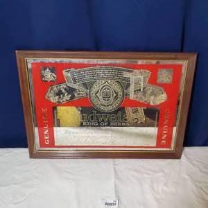 lot 2010 image: Vintage Budweiser Mirrored Sign