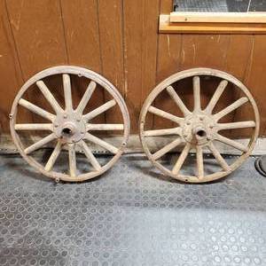 lot 2022 image: Model T Back Wooden Wheels