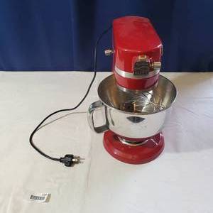 lot 2106 image: Red Kenmore Stand Mixer