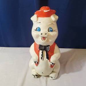 lot 2107 image: Ceramic Pig Piggy Bank Disney MEX