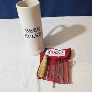 lot 2126 image: Coors Beer Screwdriver Set and Mug