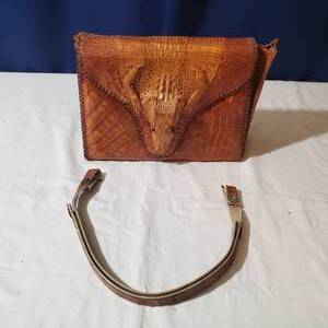lot 2203 image: Vintage Alligator Skin Purse