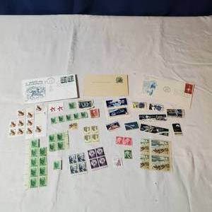 lot 2205 image: Vintage Stamps Bundle with First Day Issue Envelopes