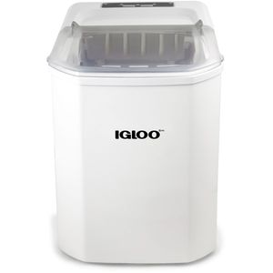 lot 1004 image: Igloo IGLICEBSCGSN26WH Automatic Self-Cleaning 26-Lb. Ice Maker