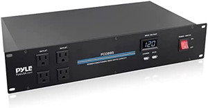 lot 1005 image: Pylepro Pdu Power Strip Surge Protector 3600 Watt 15 Amp 20 Outlet Heavy Duty PCO885
