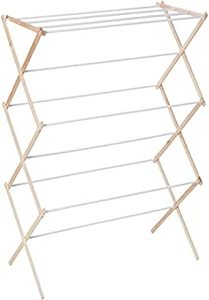 lot 1020 image: Household Essentials Wood Clothes Dryer White