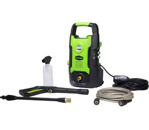 lot 1023 image: Greenworks 1600 PSI 1.2 GPM Pressure Washer (Upright Hand-Carry)
