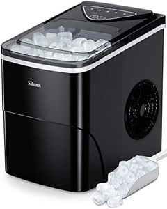lot 1029 image: Silonn Ice Makers Countertop, 9 Cubes Ready in 6 Mins, 26lbs in 24Hrs