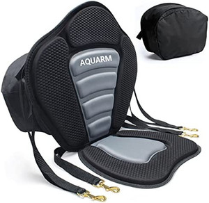 lot 1513 image: AQUARM Kayak Seat Deluxe Padded Canoe Seat Adjustable Kayak Backrest Replacement Seat Cushion