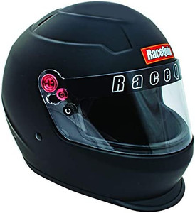 lot 1543 image: RaceQuip Full Face Helmet PRO20 Series Snell SA2020 Rated Flat Black (Medium)