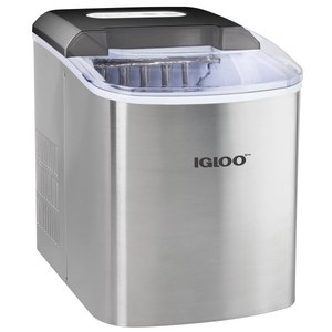lot 1586 image: Igloo IGLICEB26SS 26-Lb. Stainless Steel Ice Maker