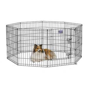 lot 1598 image: MidWest Homes For Pets Ultra-Durable Pet Playpen 48 Camo Green
