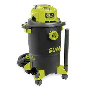lot 1602 image: Sun Joe SWD5000 5-gal WetDry Shop Vacuum W HEPA Filtration Cleaning Attachments 1200-Watt 7.0 Peak HP