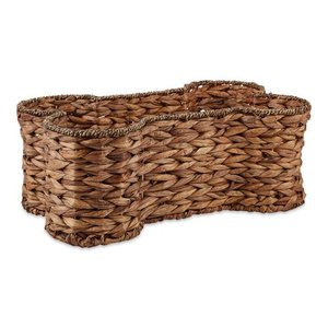 lot 1613 image: Bone Dry Dark Brown Hyacinth Bone Pet Basket Medium