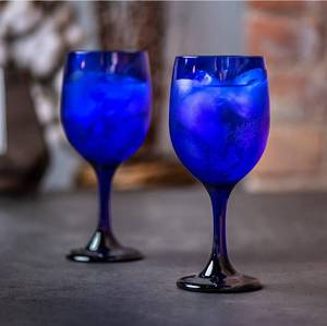 lot 1616 image: Libbey Premiere Cobalt Wine Glasses, Set of 6