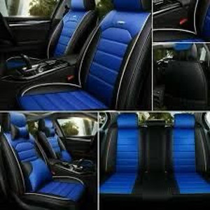 lot 1680 image: Super PDR Luxury Breathable 2PCS Front Seat Cover Fit Four Seasons of Universal Automotive Vehicle Cushion Cover Compatible with 90% Cars,SUV,Trucks (Black&Blue)