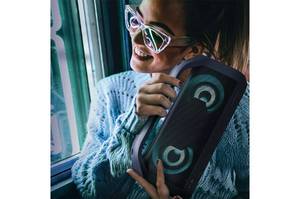 lot 3006 image: LG XBOOM Go Portable Bluetooth Speaker with LED Lighting Black PN5M