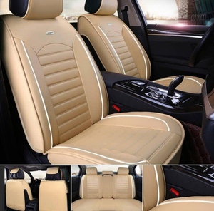 lot 3018 image: OTOEZ Leather Car Seat Covers Faux Leatherette Automotive Seat Covers Full Set Universal Fit for Most Sedan SUV Truck Pick-up Waterproof 5 Seats Vehicle Cushion Cover Protector (Full Set No Pillow)