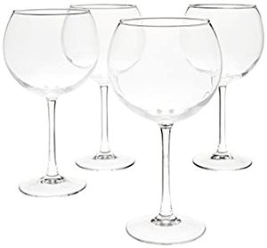 lot 3023 image: Amazon Basics Red Wine Balloon Wine Glasses, 20-Ounce, Set of 4 (B0737722H8)
