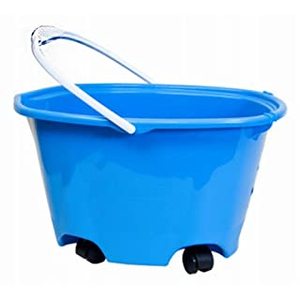 lot 3043 image: Quickie EZ-Glide Multi-Purpose Bucket on Wheels, 5-Gallon, Blue, for BathroomHomeKitchen Cleaning or Car Washing (B000E8O3YW)