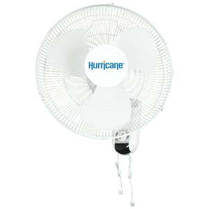 lot 3068 image: Hurricane Classic Oscillating Wall Mount Fan 16-inch