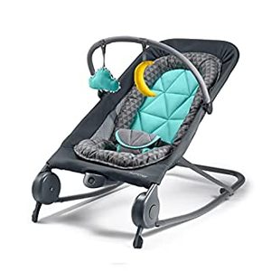 lot 3101 image: Summer 2-in-1 Bouncer & Rocker Duo (Gray and Teal) Convenient and Portable Rocker and Bouncer for Babies Includes Soft Toys and Soothing Vibrations (B07Z8K49HW)
