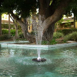 lot 3102 image: Alpine Corporation 550 GPH Floating Spray Fountain Pump with LED Lights