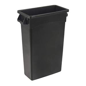lot 3111 image: AmazonCommercial 23 Gallon Commercial Slim Trash Can, Black, 1-pack