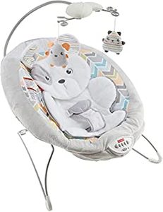 lot 3124 image: ��Fisher-Price Sweet Snugapuppy Deluxe Bouncer, Portable Bouncing Baby Seat with Overhead Mobile, Music, and Calming Vibrations (B09NZLZ8DD)