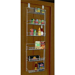 lot 3501 image: Lavish Home (White) 6-Tier Adjustable Pantry Shelves and Door Rack for Home Organization and Storage, (L) 19�� x (W) 5�� x (H) 56-64 (B00077JFWA)