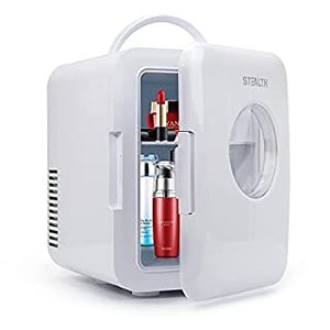 lot 3511 image: Stealth Mini Fridge, 4 Liter6 Can Portable Compact Refrigerator, Small Thermoelectric Cooler and Warmer for Skincare, Drinks, Medications, Home Travel Use, ACDC 12V (B096RQ24HJ)