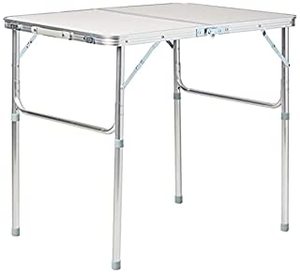 lot 3514 image: Trademark Innovations Lightweight Adjustable Portable Folding Aluminum Camp Table with Carry Handle (B018EZCS5W)