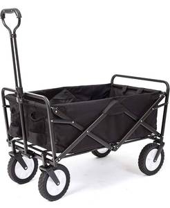 lot 3520 image: MacSports Collapsible Folding Outdoor Utility Wagon, Black