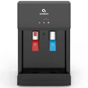 lot 3527 image: Avalon Countertop Bottleless Water Cooler- Hot & Cold Water NSF Certified Filter-Black