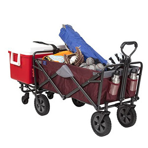lot 3605 image: MACSPORTS Collapsible Folding Outdoor Utility Tailgate Wagon with Cargo Trailer