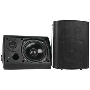 lot 3615 image: PYLE PDWR62BTBK - Wall Mount Waterproof & Bluetooth 6.5 Indoor  Outdoor Speaker System Black