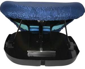 lot 4017 image: Deluxe Comfort Easy-Up Electric Lift Assist Cushioned Chair �� Supports Up To 220 lbs �� Portable Lift Chair �� Elevate Your Body and Spirits �� Lift Chair, Blue CushionBlack Frame