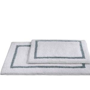 lot 4027 image: Pacific Coast Textiles Reversible 2 Piece 100% Cotton Bath Mat - Silver