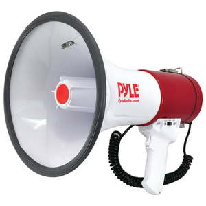 lot 4028 image: Pyle Pro PMP52BT 50-Watt Bluetooth Megaphone Bullhorn with Siren