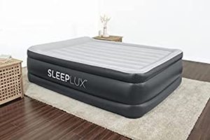 lot 4031 image: SLEEPLUX Durable Inflatable Air Mattress with Built-in Pump, Pillow and USB Charger, 22 Tall Queen (B07WWZBGFV)