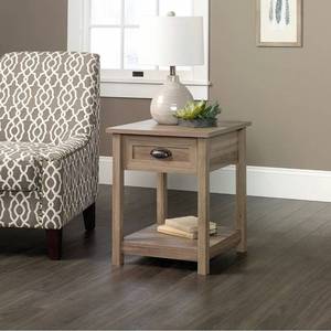 lot 4057 image: Sauder County Line Side TableNight Stand, Salt Oak Finish