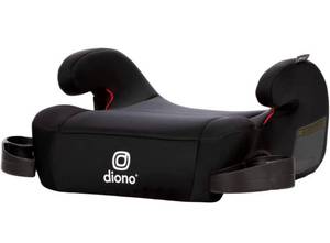 lot 4063 image: Diono Solana 2 No Latch, XL Lightweight Backless Belt-Positioning Booster Car Seat, 8 Years 1 Booster Seat, Black