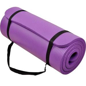 lot 4068 image: BalanceFrom All Purpose 1-Inch Extra Thick High Density Anti-Tear Exercise Yoga Mat with Carrying Strap