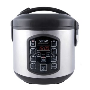 lot 4072 image: Aroma Arc-954SBD 8 Cup Cooked Digital Rice Cooker, Multicooker Food Steamer