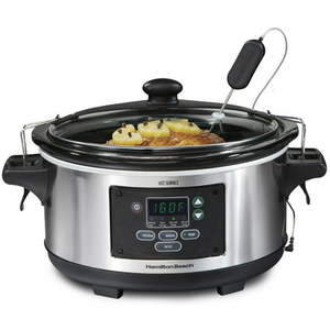 lot 4081 image: Hamilton Beach Set & Forget Digital 6 Qt Programmable Slow Cooker Crockpot