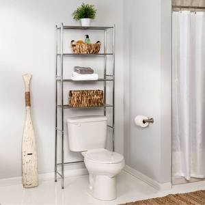 lot 4087 image: Honey Can Do 4-Tier Over-The-Toilet Shelving Unit