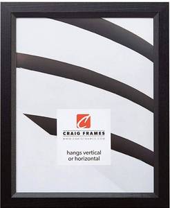 lot 4088 image: Craig Frames 0.825-Inch Wide PicturePoster Frame in Wood Grain Finish, 14 by 19-Inch, Solid Black